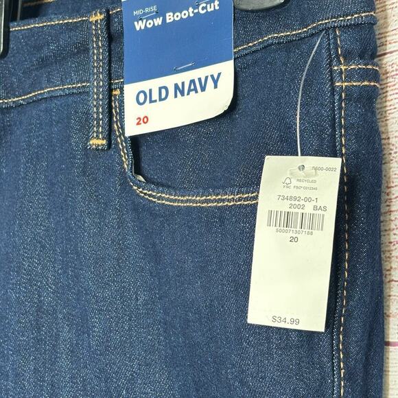 Old Navy Women's Wow Boot Cut Mid Rise Denim Jeans Size 20 Plus New - Picture 6 of 9